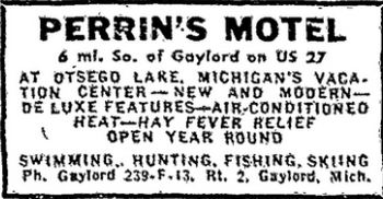 Birch Hill Motel (White Birch Motel, Perrins Motel) - Aug 1950 Ad For Perrins (newer photo)